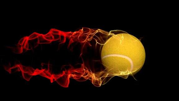 滚动网球与火径阿尔法通道