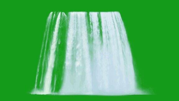 瀑布绿屏动态图形