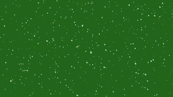 雪花循环绿屏4K