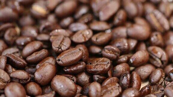 近距离观察咖啡豆