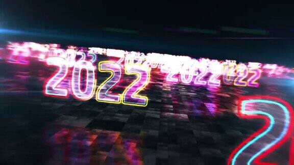 2022年网络动画中的抽象霓虹灯