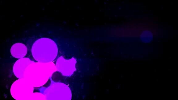 黑色背景上的彩色发光球数字动画3d渲染4K超高清分辨率