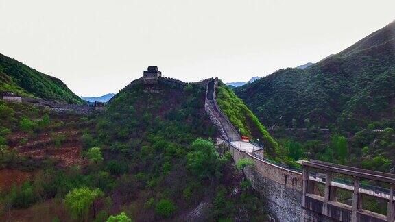 鸟瞰居庸关长城壮丽的景观北京中国