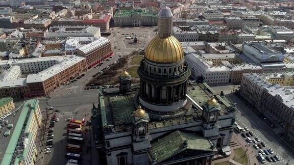 圣彼得堡圣以撒大教堂航拍
