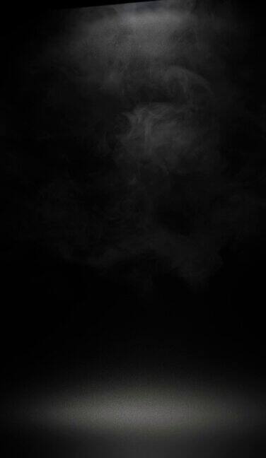 抽象的白烟雾蒸汽云之上的黑色
