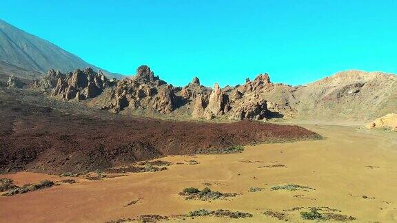 特内里费岛泰德国家公园的火山熔岩岩层