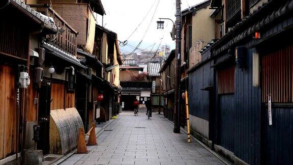 京都全园亚洲传统小镇的老街