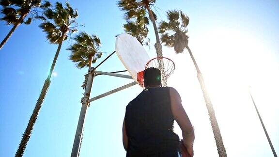 在洛杉矶打篮球