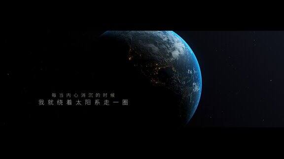 浩瀚大气宇宙太空三维地球行星标题展示片头