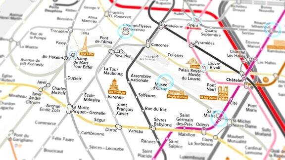 巴黎地铁地图本地化-无缝4K环路
