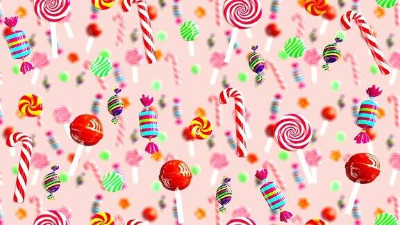 明亮迷人甜美多汁的糖果棒棒糖棒棒糖棒棒糖焦糖太妃糖降糖高质量的背景淡粉色的糖果