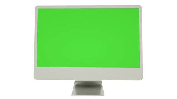 现代电脑绿屏白屏孤立三维渲染