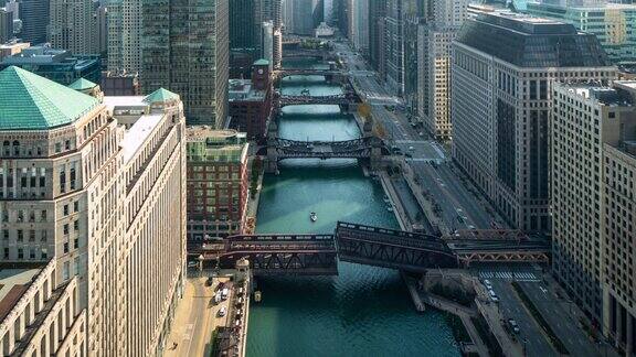 桥升降机-芝加哥美国-时间流逝