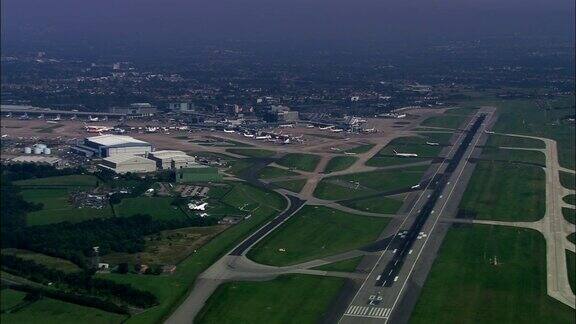 曼彻斯特机场-鸟瞰图-英格兰曼彻斯特英国