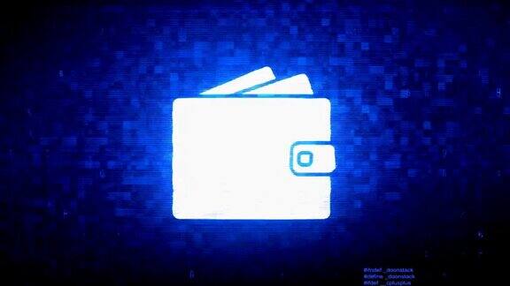 钱包钱包卡持有人符号数字像素噪声错误动画