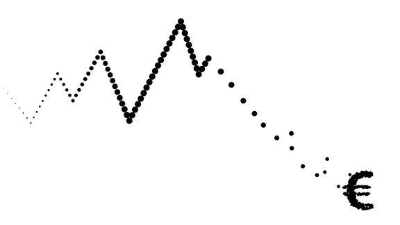 积极稳定趋势图-欧元图标纯黑点(循环)