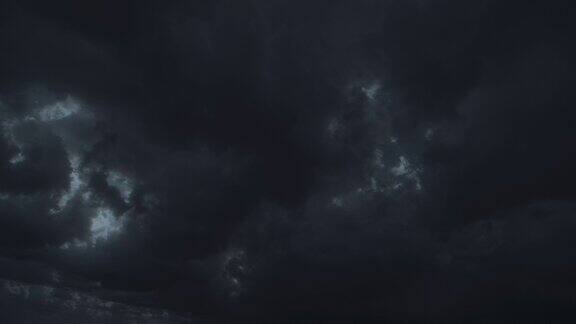 风暴云:乌云和闪电逼真的动画效果背景镜头动态图形覆盖4K拖放编辑软件混合模式