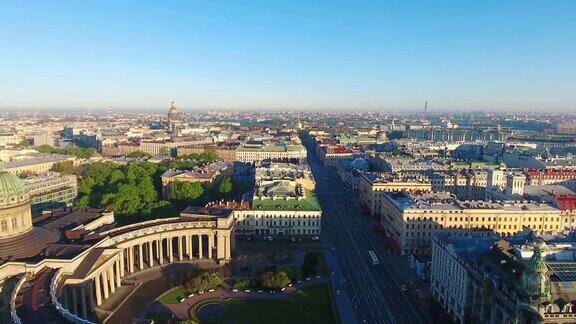 圣彼得堡卡赞斯基大教堂鸟瞰图