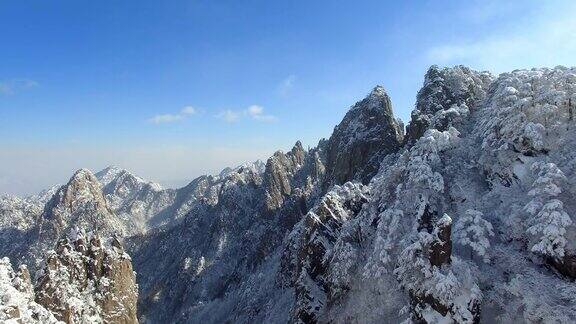 黄山雪景航拍