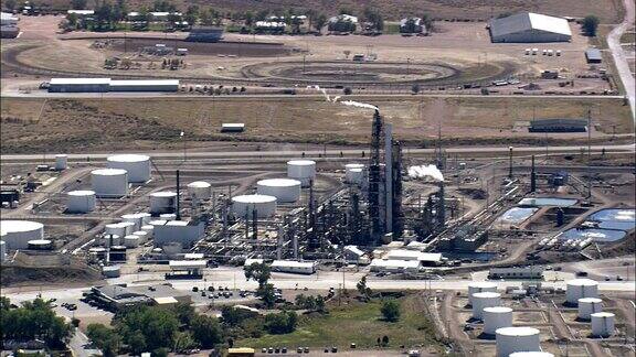 怀俄明炼油公司-纽卡斯尔炼油厂-鸟瞰图-怀俄明韦斯顿县美国
