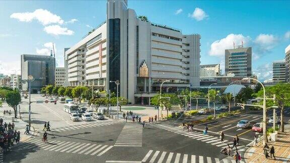 日本冲绳那霸市中心的冲绳健左美延时4K