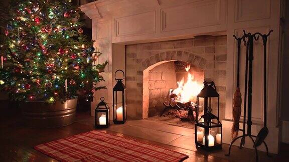 圣诞节舒适的壁炉