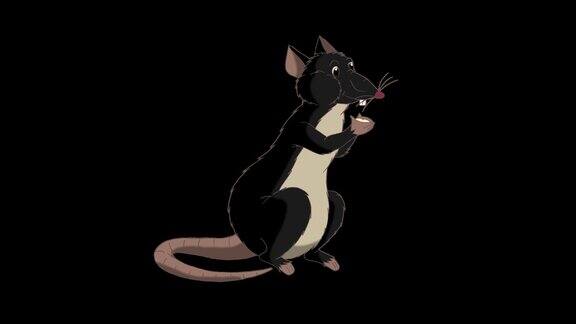 黑老鼠坐着吃奶酪动画阿尔法马特