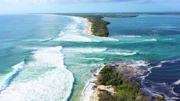 布里比岛的鸟瞰图昆士兰澳大利亚