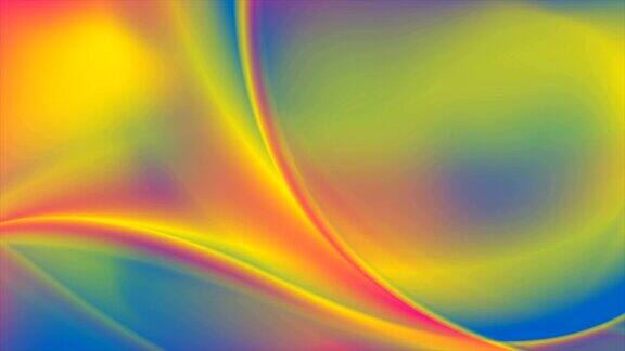 彩色流动的液体波抽象视频动画