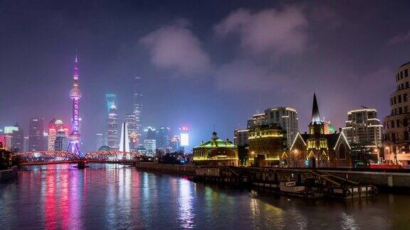 TimeLapseShanghaiSkyline上海中国