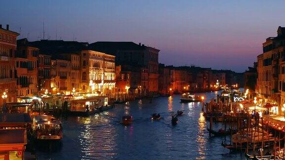 意大利威尼斯大运河黄昏