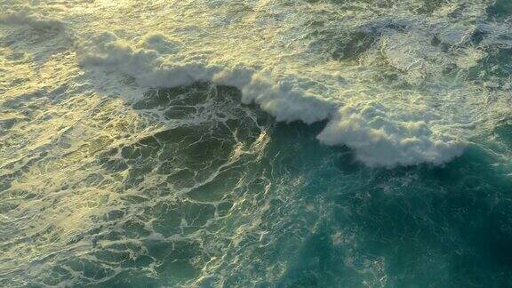 夏威夷海浪无人机无人机航拍