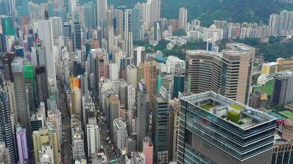 白天市景市区航拍4k香港