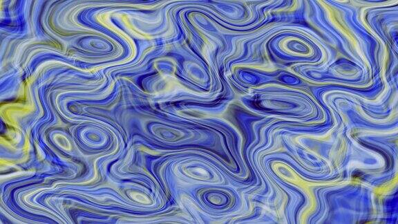 抽象动画与波浪液体彩色三维梯度与不同的梯度背景m_49