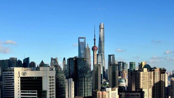 延时拍摄:阳光明媚的上海放大