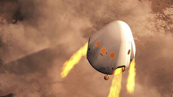 私人航天器模块登陆火星