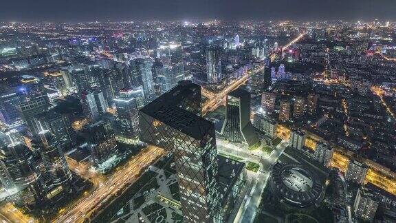 TU高角度的北京在晚上