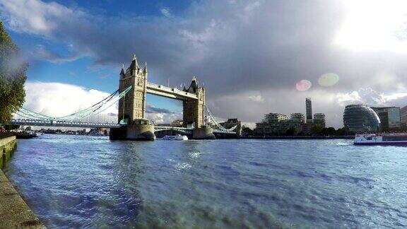 塔桥和泰晤士河伦敦实时报道