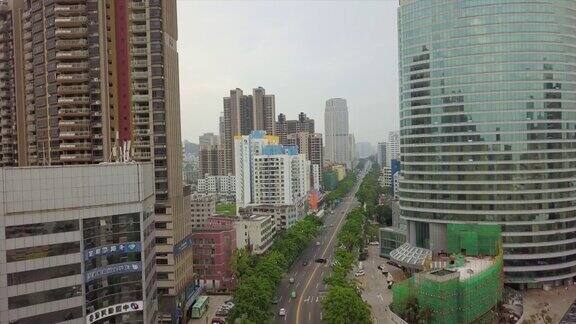 4k中国珠海交通街道城市景观航拍全景图