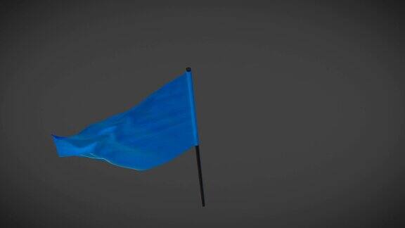 赛车旗帜-蓝色旗帜循环动画与阿尔法遮罩