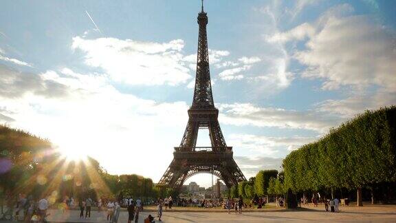 时光流逝巴黎埃菲尔铁塔