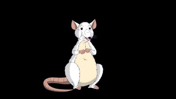 小白鼠坐着说话动画阿尔法马特