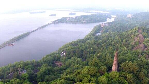 鸟瞰图杭州西湖