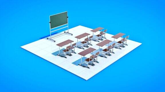 教室3d渲染
