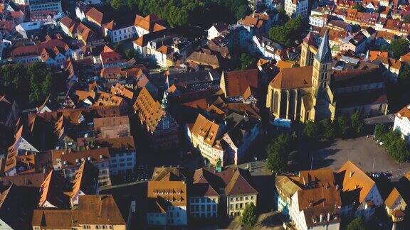 德国埃斯林根市的空中俯瞰