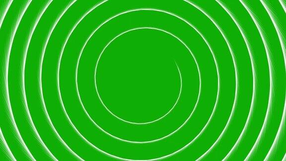 螺旋错觉运动图形与绿色屏幕背景