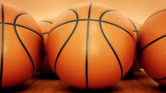 橙色的篮球三维渲染