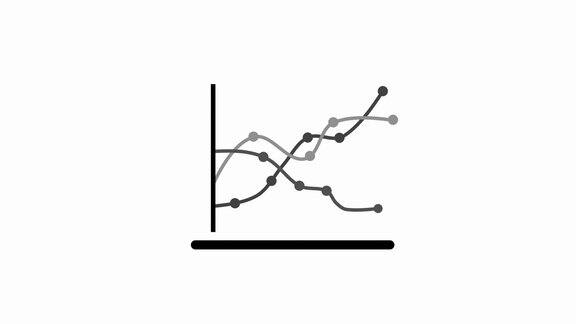 经济条形图孤立在白色背景上