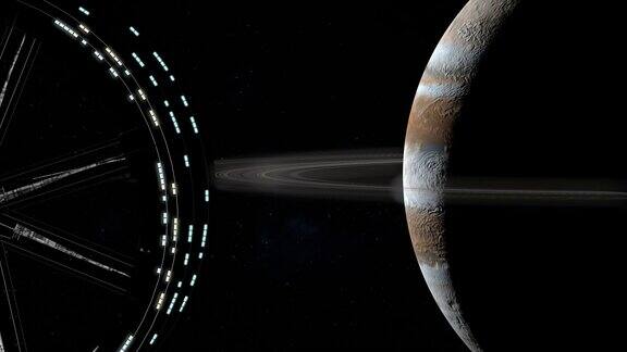 空间站接近木星