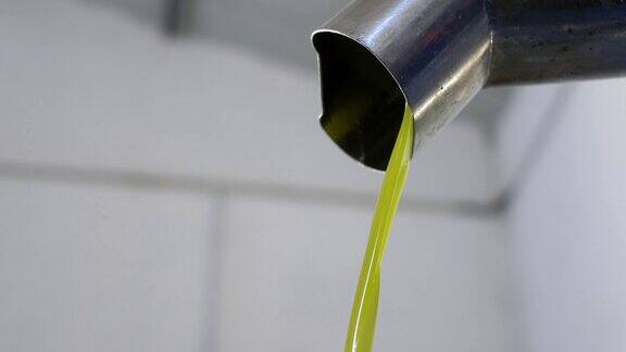 特级初榨橄榄油的提取新鲜油流动